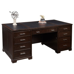 Hekman Mocha Executive Desk - Side View