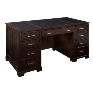 Hekman Mocha Junior Executive Desk - Front View