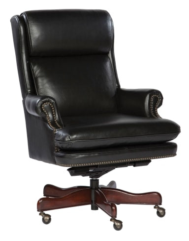 Hekman Furniture Executive Leather Office Chair - Black