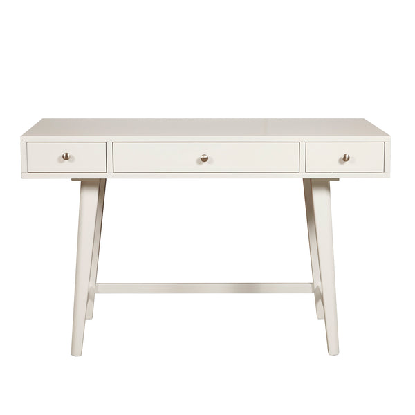 Pulaski Furniture White Mid Century Desk front  view