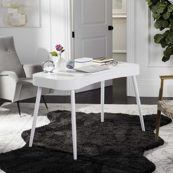Safavieh Madan Mid Century Scandinavian One Drawer Desk lifestyle view