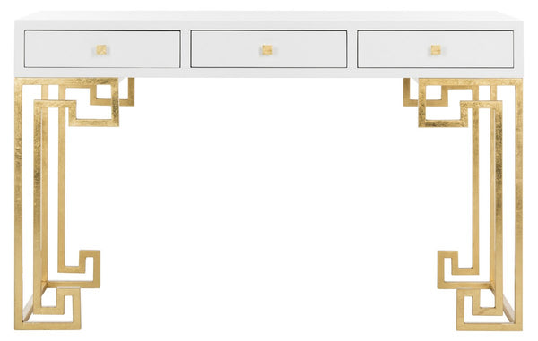 Safavieh Valeria Lacquer Writing Desk White